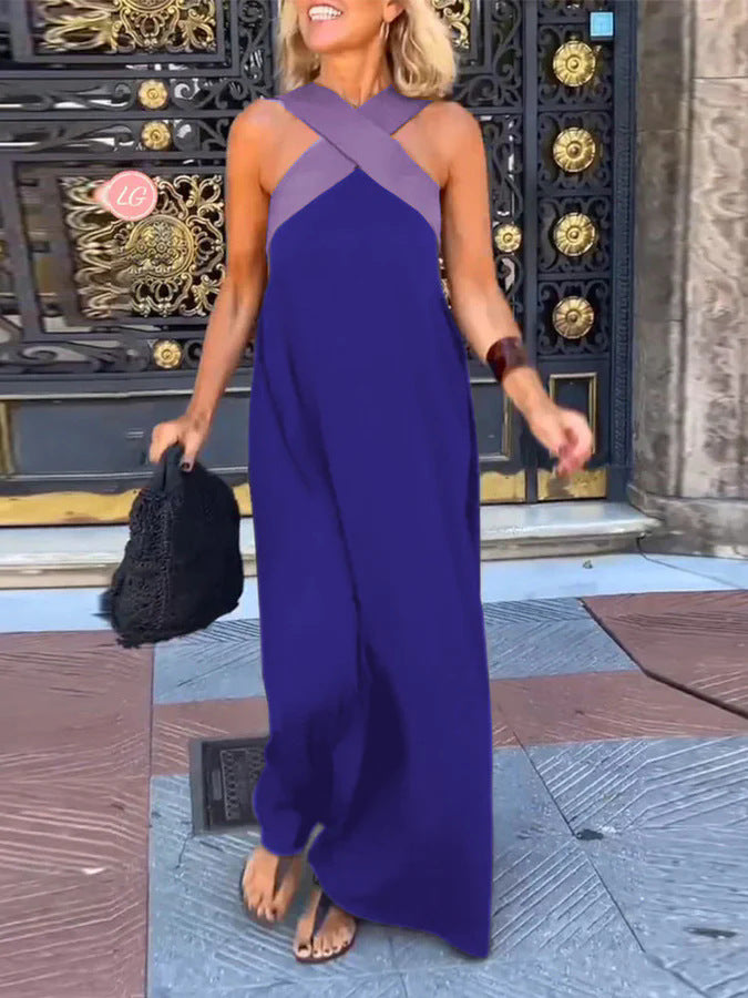 Lyanna | Cross Strap Elegance Maxi Dress