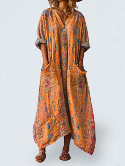 Indira | Boho Vintage Pocket Dress
