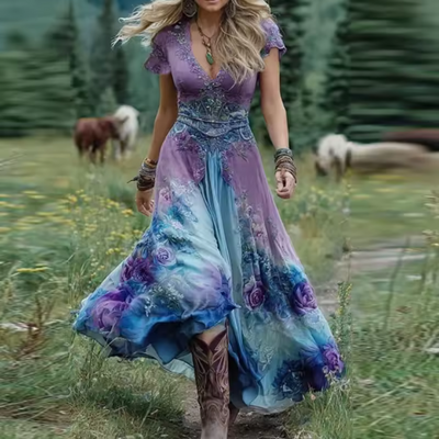 Dana | Boho Floral Flow Dress