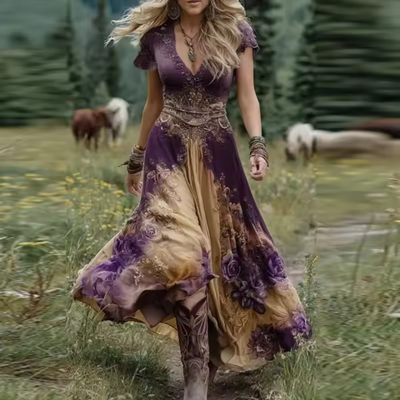 Dana | Boho Floral Flow Dress