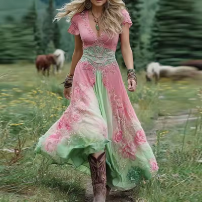 Dana | Boho Floral Flow Dress