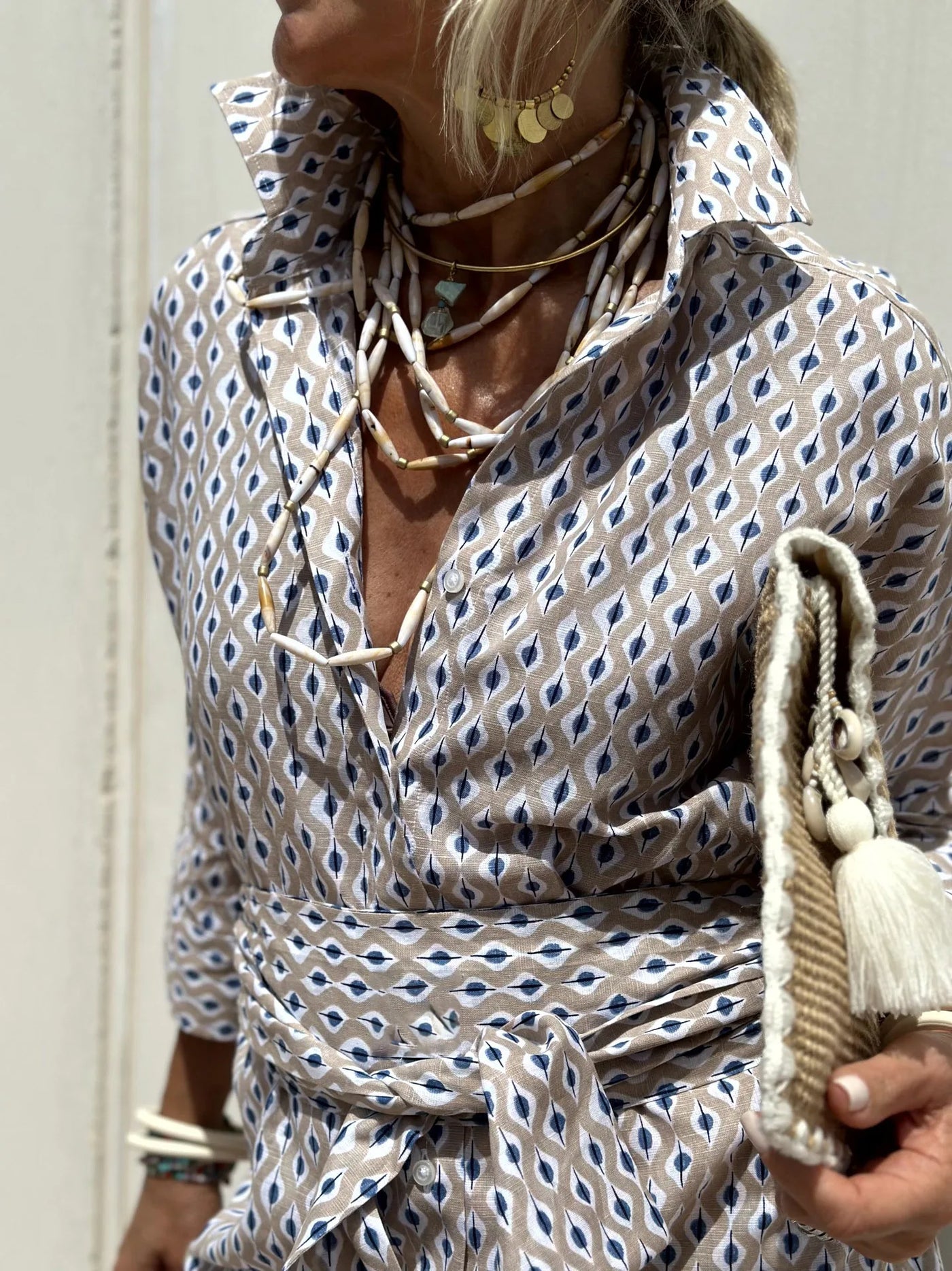 Tess – Elegant Striped Shirt Dress