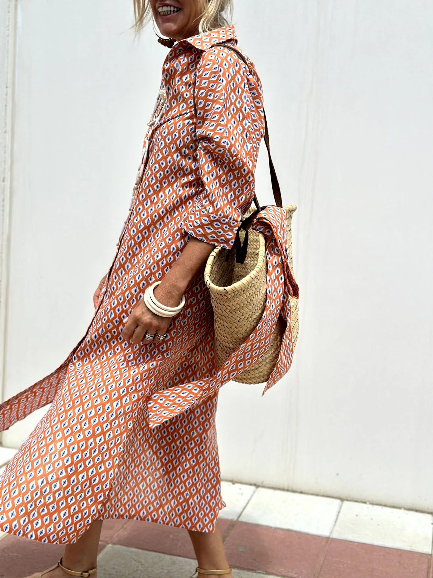 Tess – Elegant Striped Shirt Dress