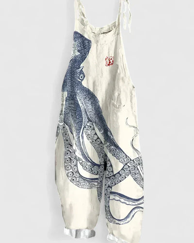 Leanne | Octopus Print Overalls