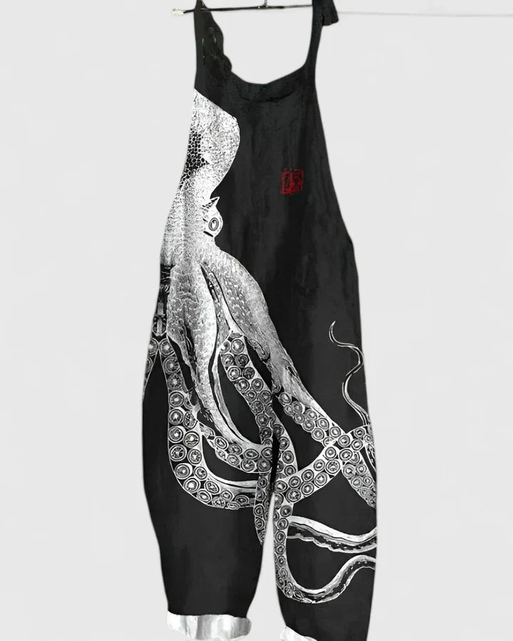 Leanne | Octopus Print Overalls