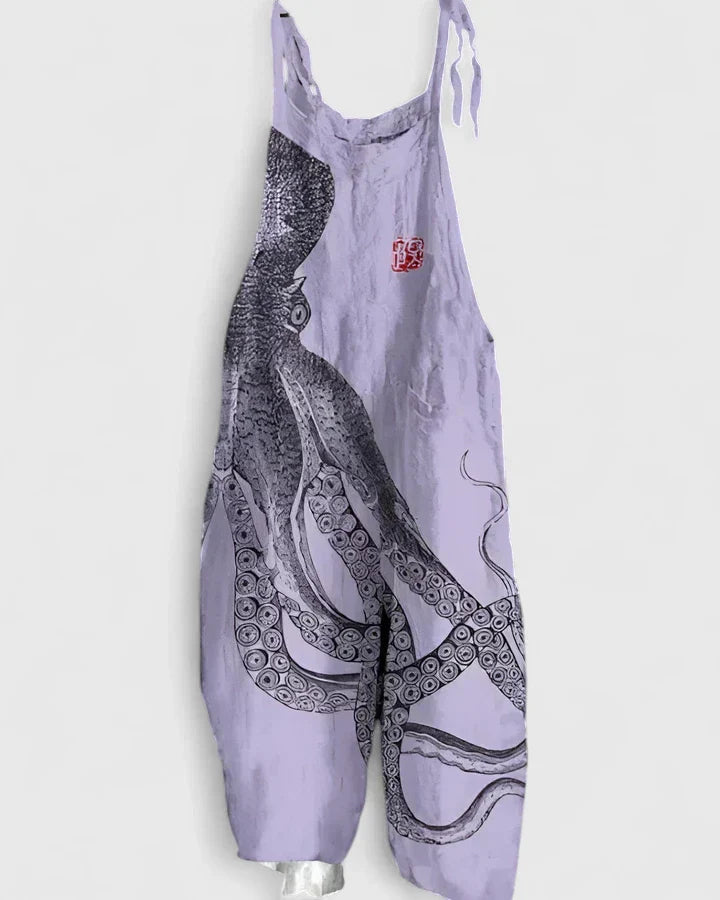 Leanne | Octopus Print Overalls
