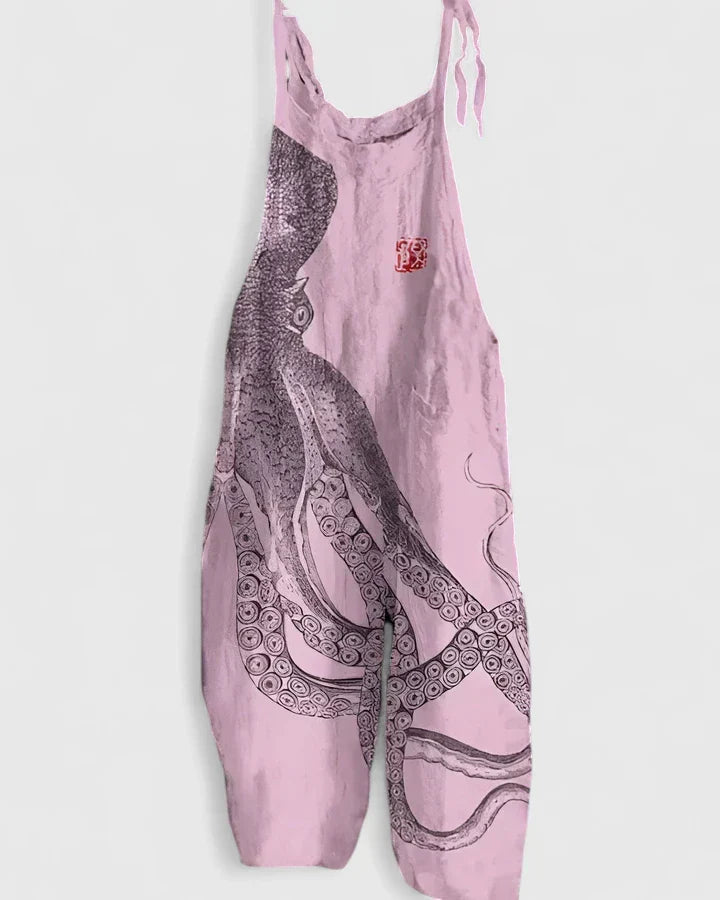 Leanne | Octopus Print Overalls