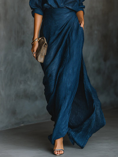 Cambria | Elegant Dark Blue Two-Piece Set