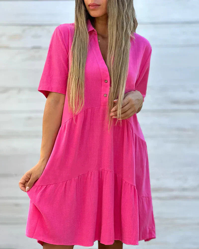 Piper | Casual Button-Front Mini Dress