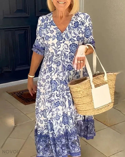 Mireen | Coastal Blossom Midi Dress