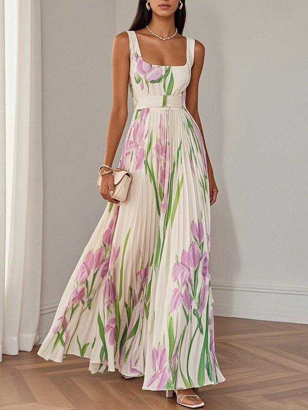Mirrin | Flowing Floral Maxi Dress