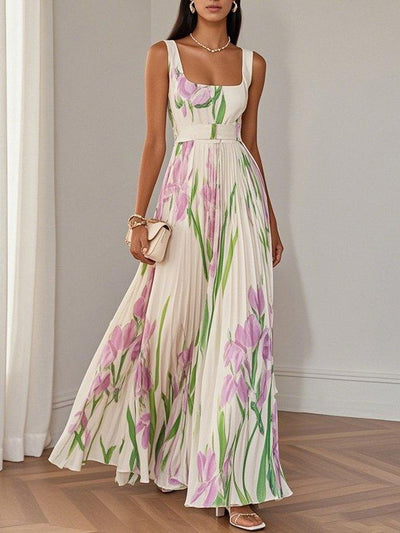Mirrin | Flowing Floral Maxi Dress