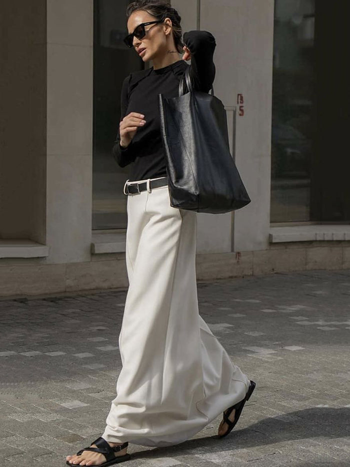 Elise | Stylish H-Line Solid Color Skirts Bottoms