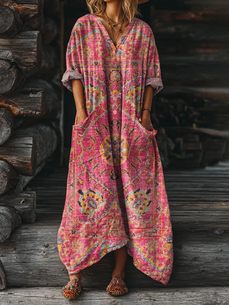 Indira | Boho Vintage Pocket Dress
