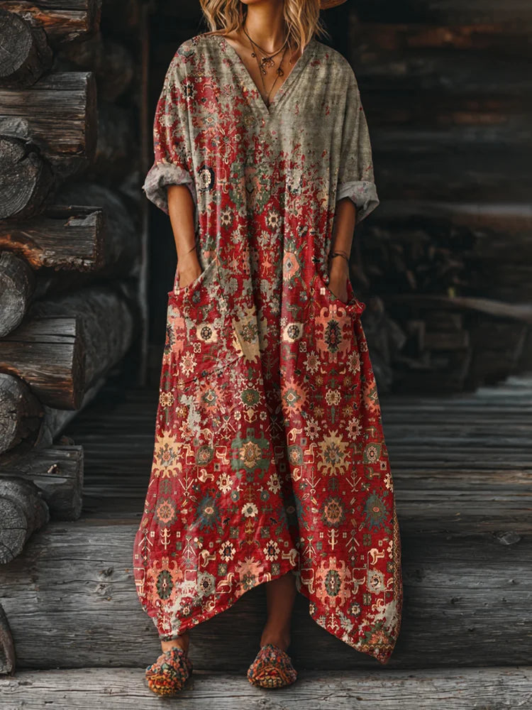 Indira | Boho Vintage Pocket Dress