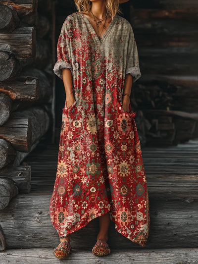 Indira | Boho Vintage Pocket Dress