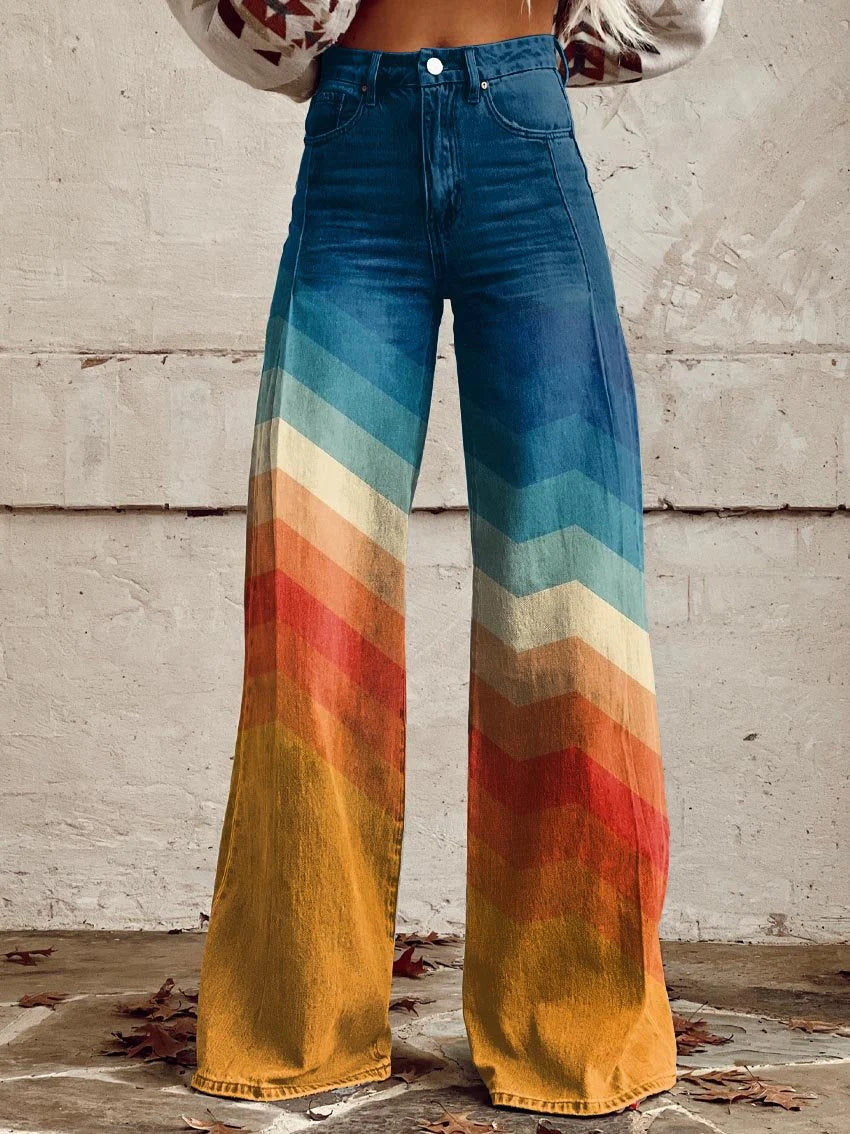Willow | Organic flare trousers in various prints for a unique style